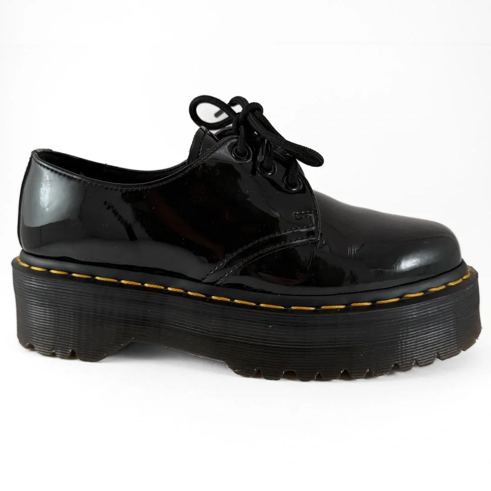 Dr Martens 1461 Patent Leather Platform Oxford Shoes